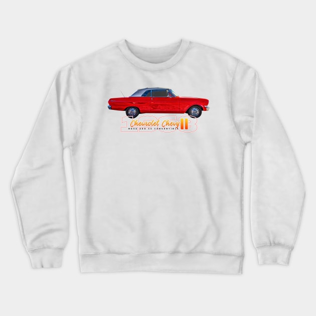 1963 Chevrolet Chevy II Nova 400 SS Convertible Crewneck Sweatshirt by Gestalt Imagery